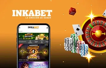 Pieza gráfica de un sitio de reseñas con un teléfono en el centro rodeado de una ruleta, fichas y naipes que representan la sala de casino.